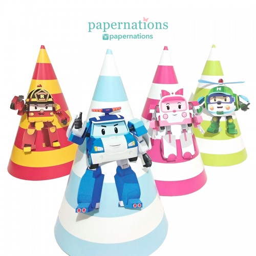 Robocar Poli Cone Hats